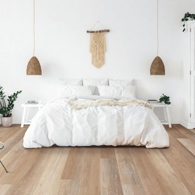 luxury vinyl plank flooring in a bright Scottsdale bedroom