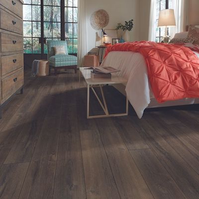 dark luxury vinyl plank floors in a Scottsdale bedroom